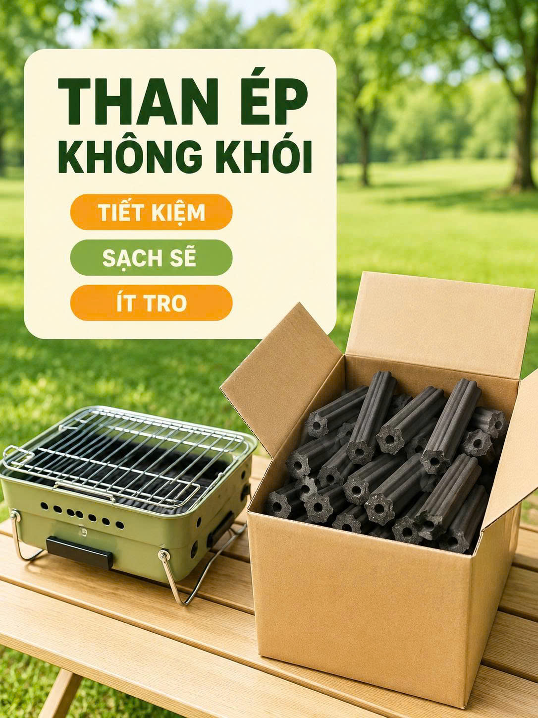 Than nướng không khói loại cơ bản